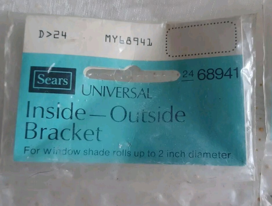 2 Sears Roller Shade Inside – Outside Mount Brackets – Vintage