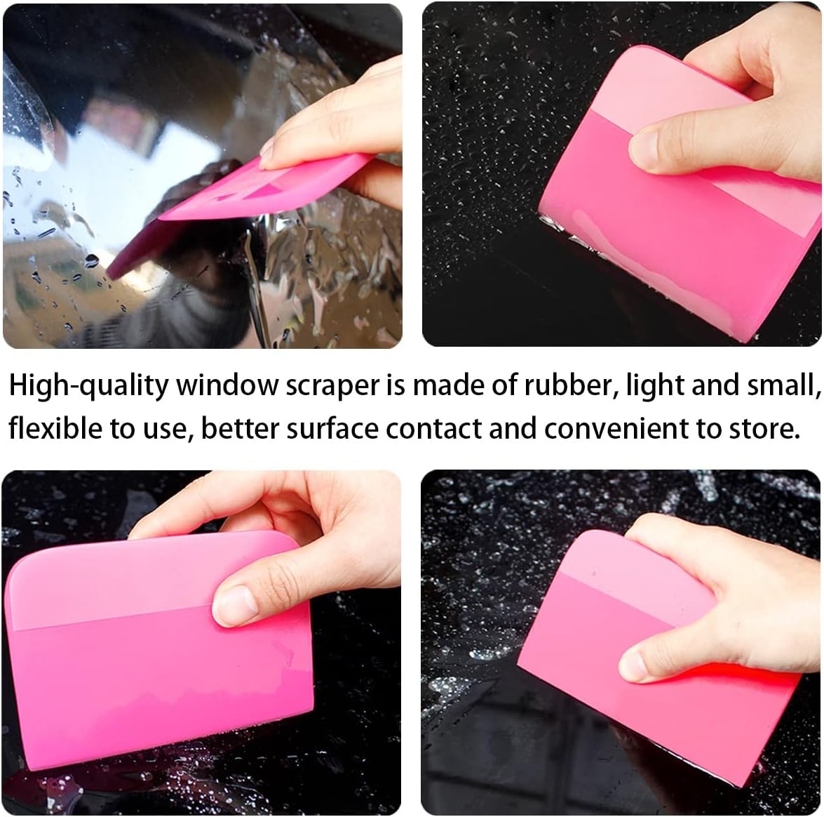 zipelo 3PCS Car TPU Rubber Squeegee, Car Vinyl Wrap Tool Kit, Auto Vinyl Wraps A