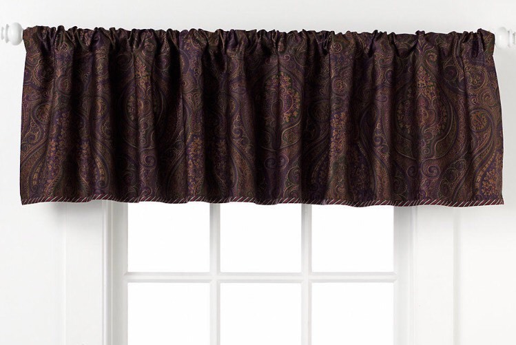 CHAPS Home PRESTON PAISLEY Window VALANCE Size: 80″ x 17″ New SHIP FREE Purple