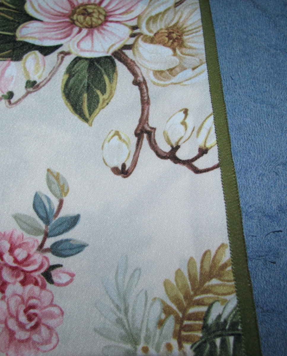 ENVOGUE “HOME” Window Curtains 2 Panels 37 x 84 /Birds, Flowers, Magnolias