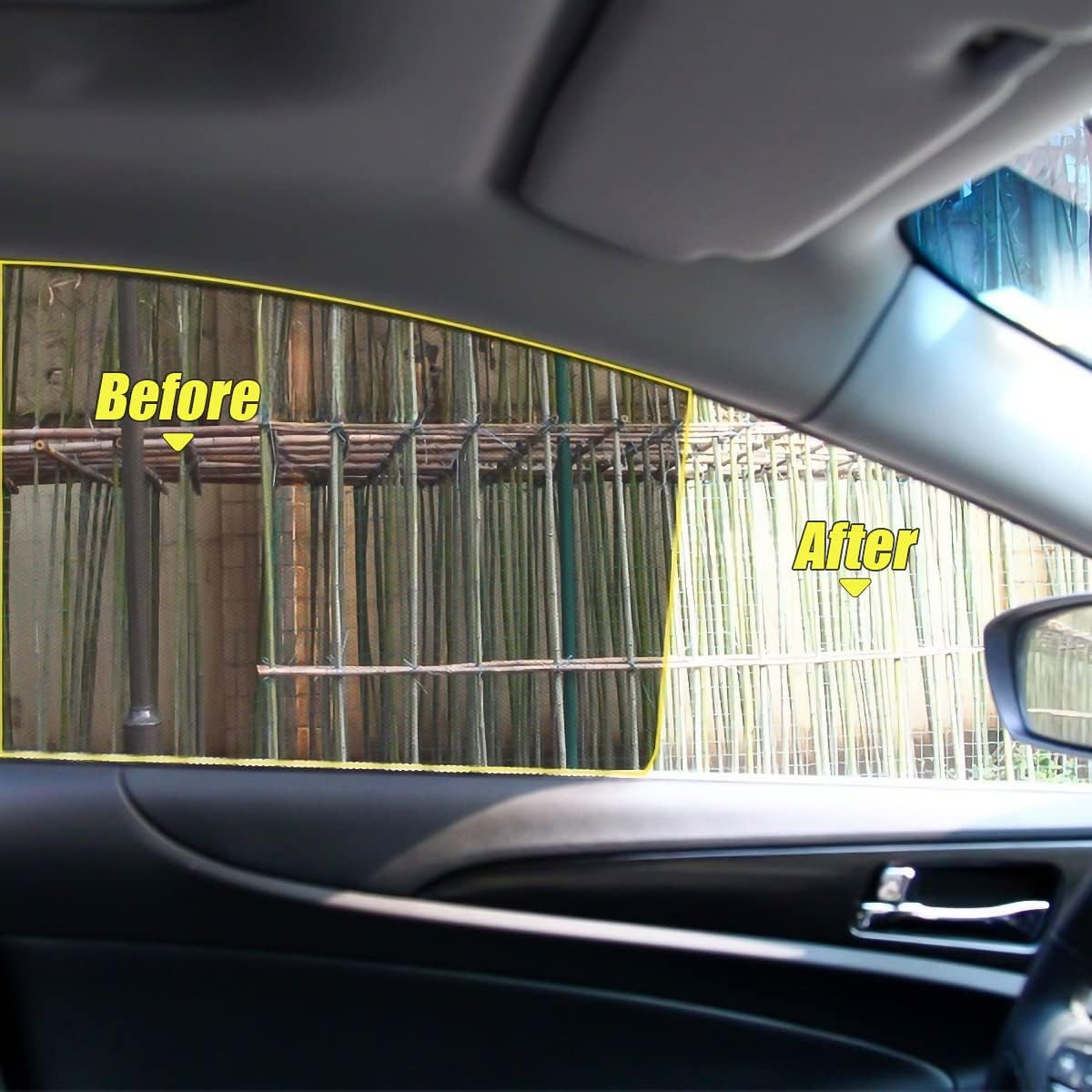 Car Side Window Sunshade, 4 PCS Static Cling Films Stickers Sun Shade UV Rays Pr