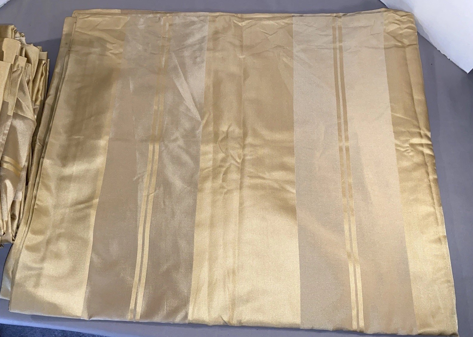 6 Panels Restoration Hardware Gold 100% INDIA SILK Curtains Drapes 51X84” Lined