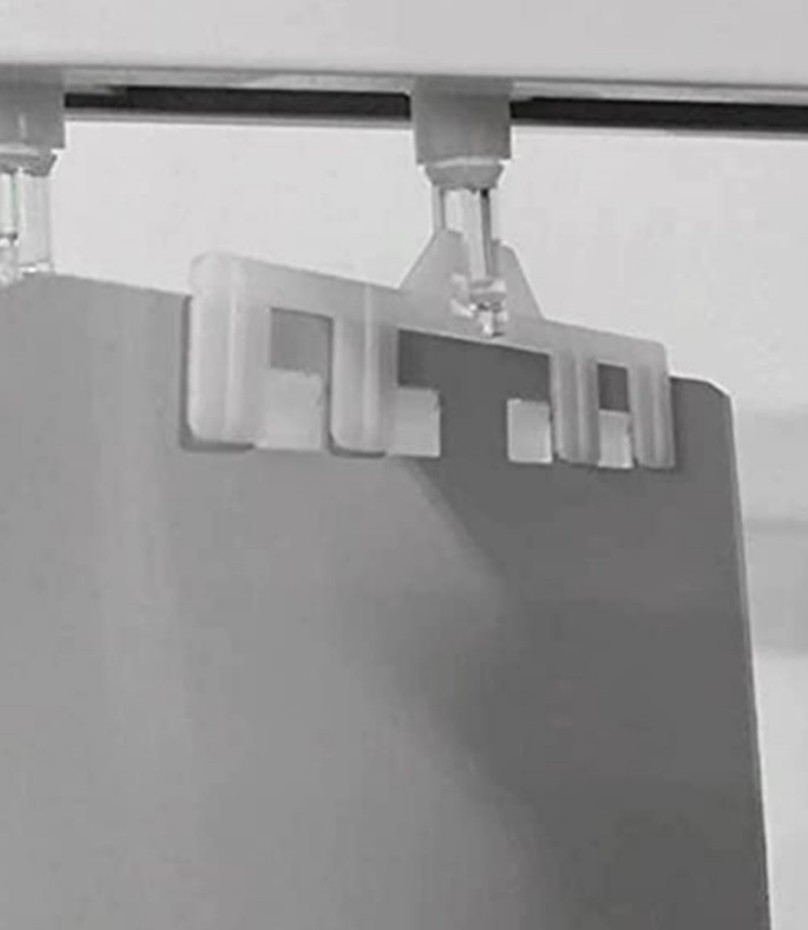Plastic White 10 pcs Vertical Blind Top Hangers/Clips-for 89mm (3.5 inch)