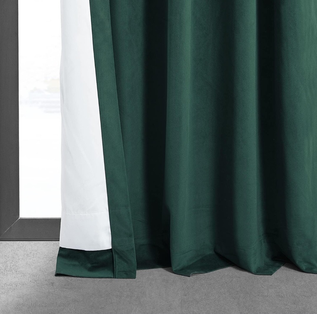 HPD Half Price Drapes Signature Velvet Thermal Blackout Curtains – Forest Green