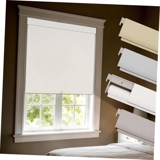 Blackout Roller Shades with Valance for Bedroom,,21.5″W X 21.5″W x 72″H White