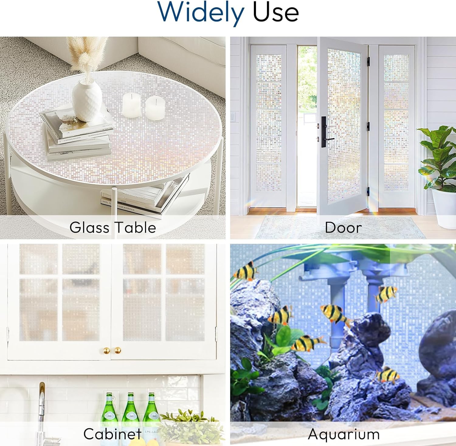 rabbitgoo Window Privacy Film Stained Glass Sticker Static Cling Glass Sticker