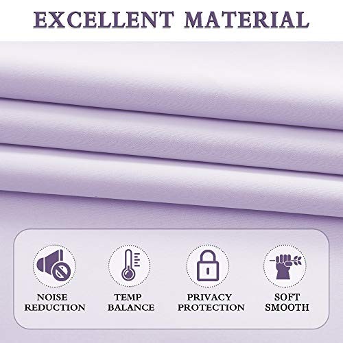 DONREN 54 Inch Length Lavender Purple Blackout Curtains for Kitchen – Small