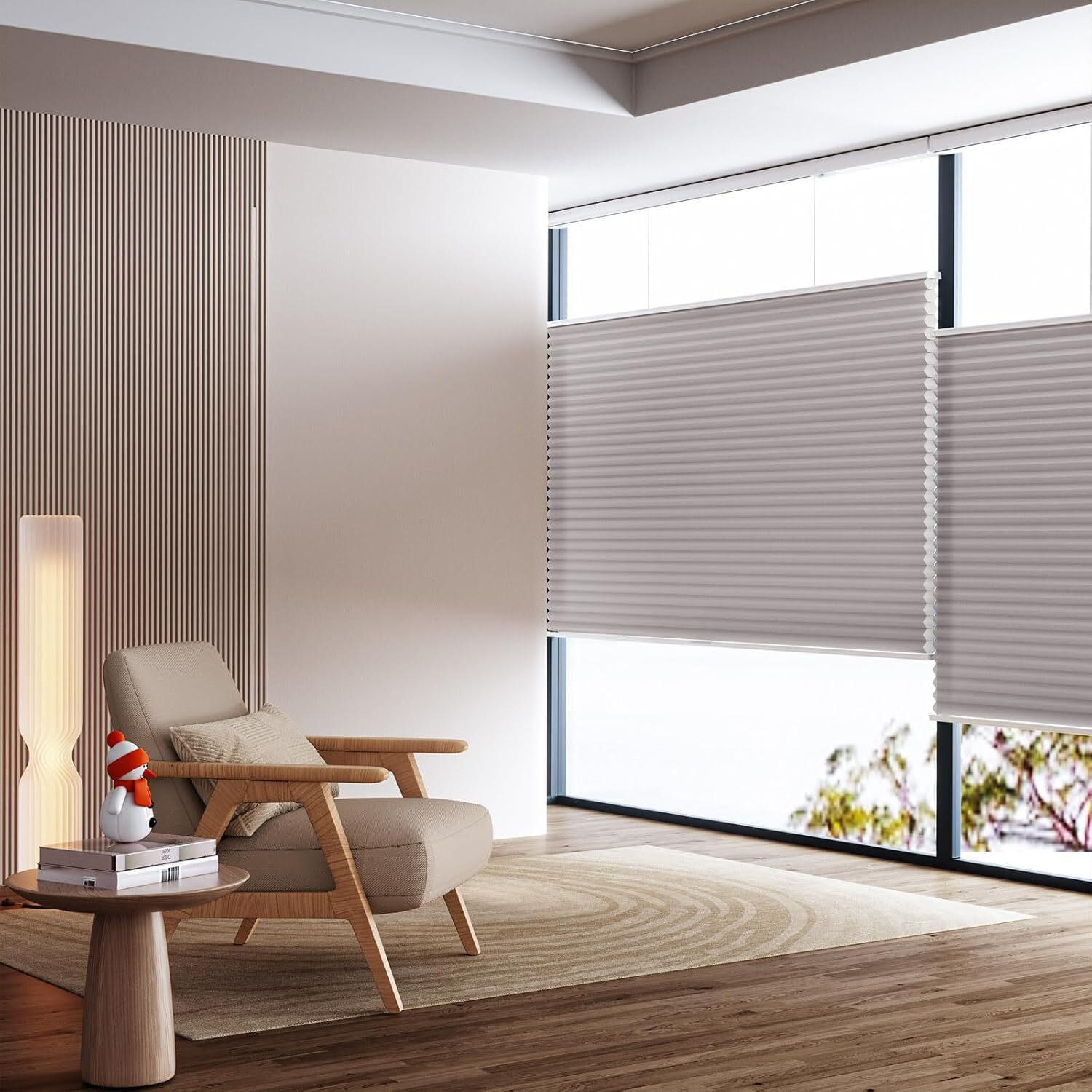 Changshade Light Filtering Cordless Top-Down Bottom Up Cellular Window Shade