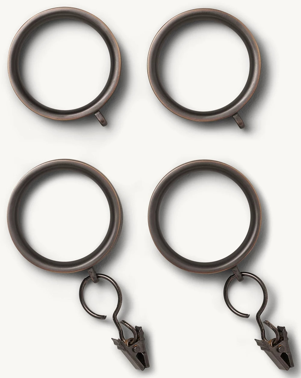 Restoration Hardware Easton Loop Drapery Rings Small Bronze