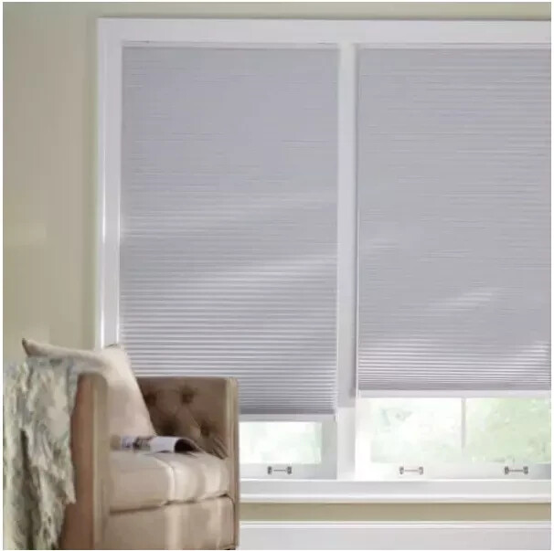 HDC Shadow White Cordless Blackout Cellular Shade – 34 in. W x 72 in. L