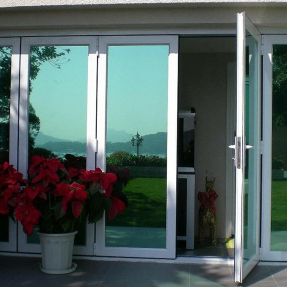 Green&silver Mirrored Window Film Window Glass Sticker Adhesive tint HOHOFILM