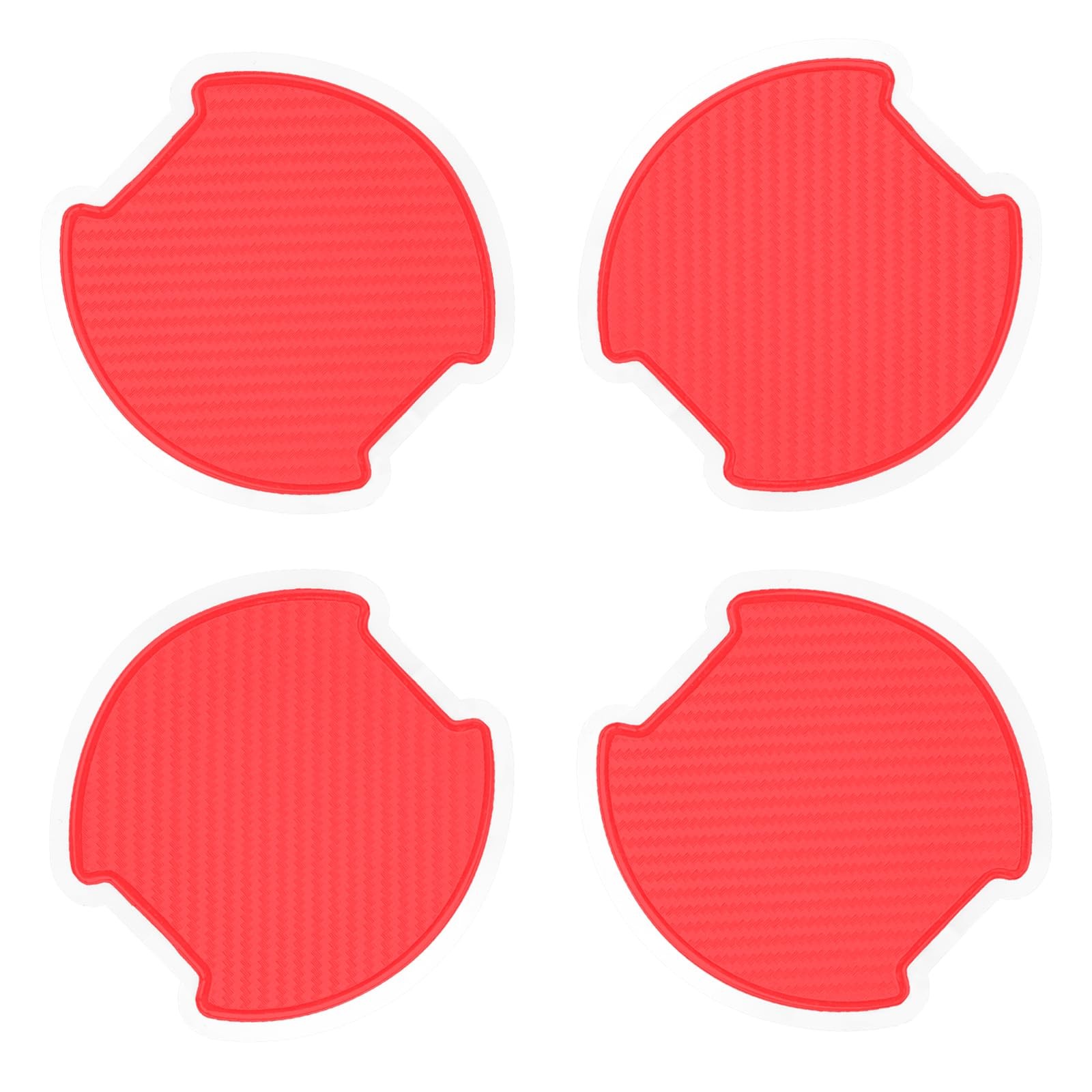 Universal 3D Carbon Fiber Car Door Handle Scratch Protector Sticker 4 Pcs