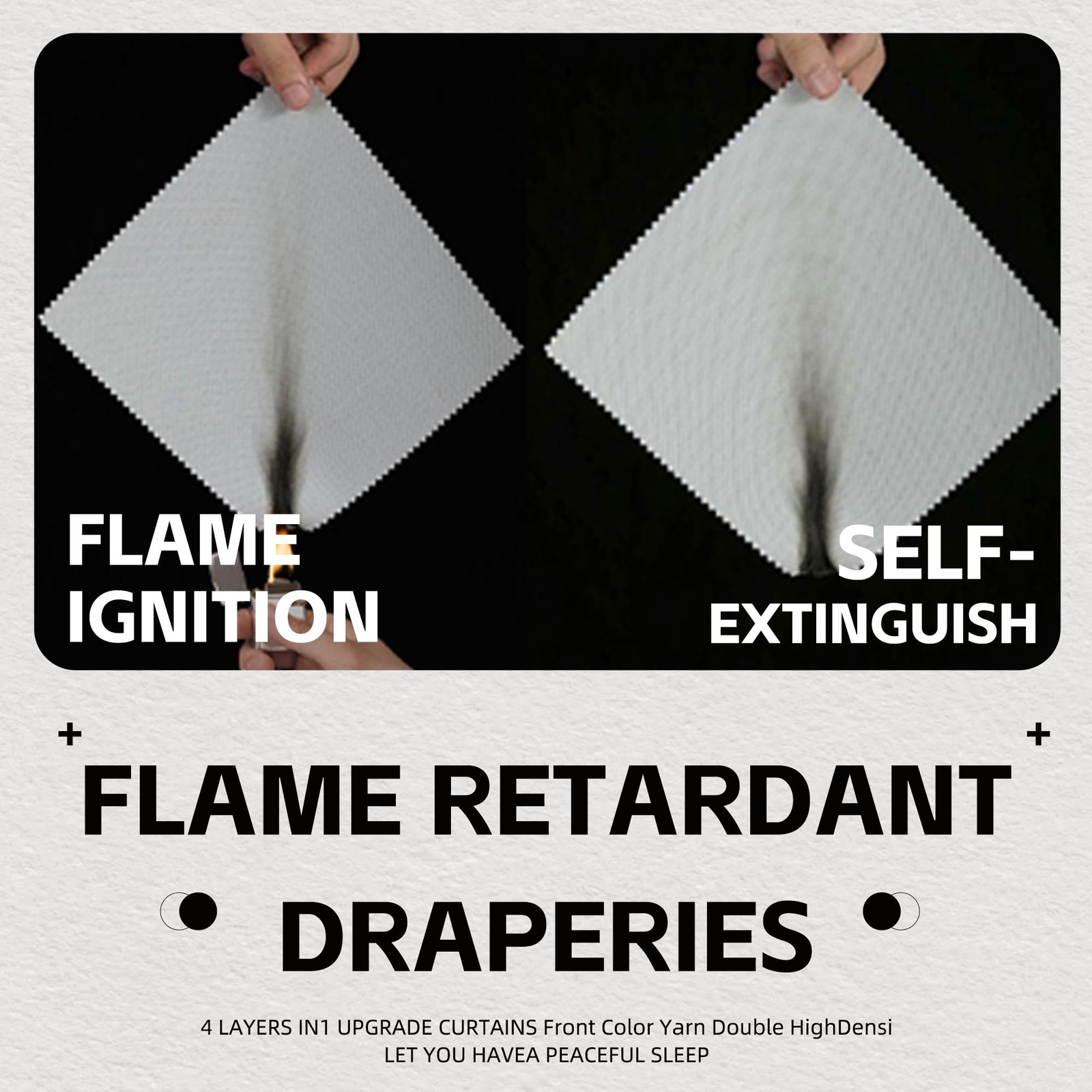 Fire Retardant Fluorine Free NFPA701 Standard Curtains 84 inches 2 Panels 100…