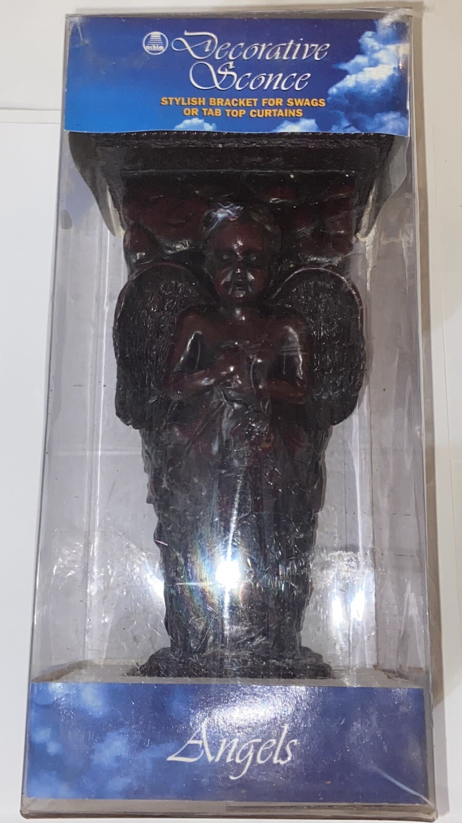 DECORATIVE SCONCE ANGELS/CHERUBS BRACKET FOR SWAGS/TAB TOP CURTAINS-9.5”L