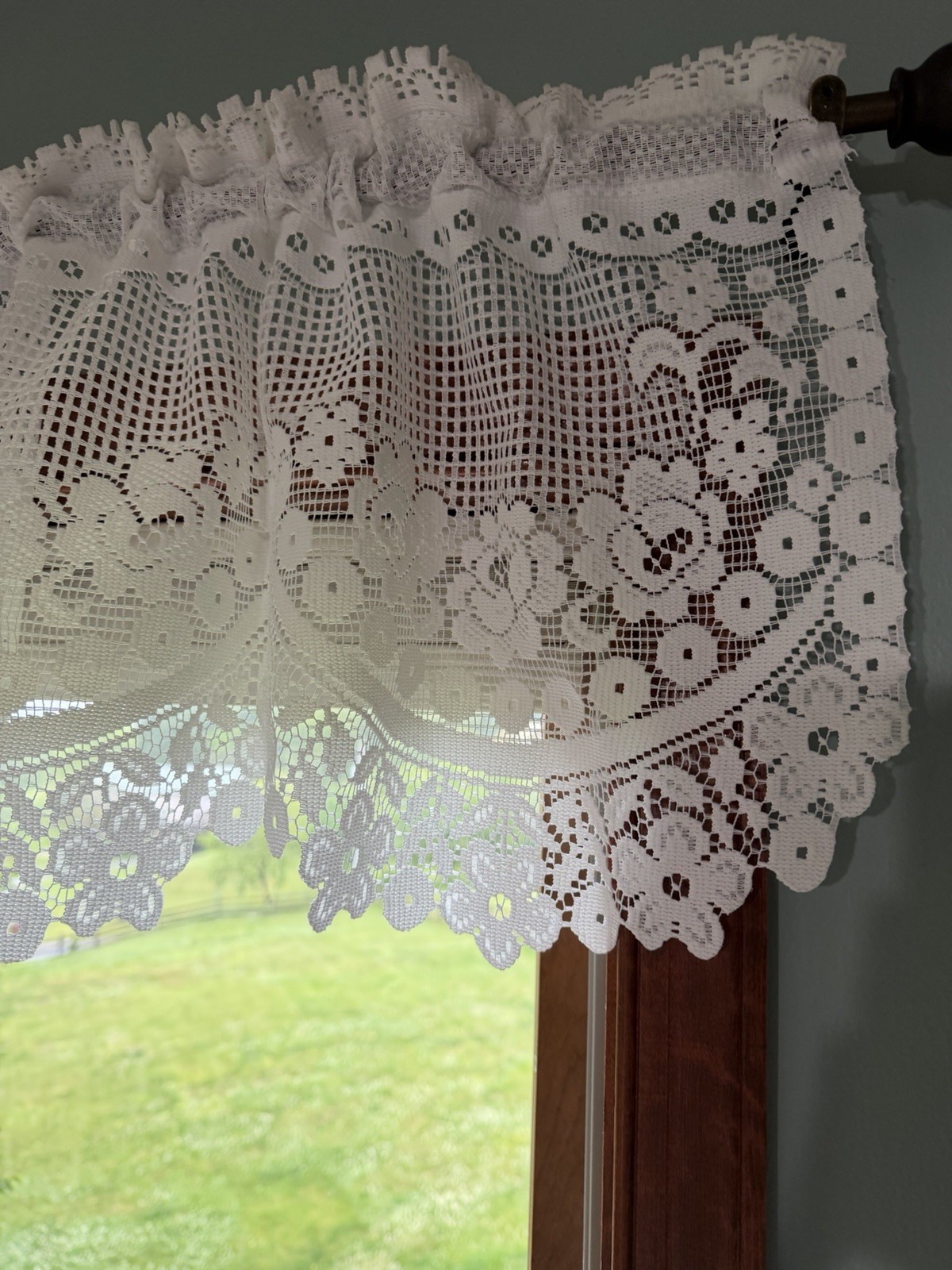 Heritage Lace Off White Valance 60” X 16” New American Beauty Insert Valance New