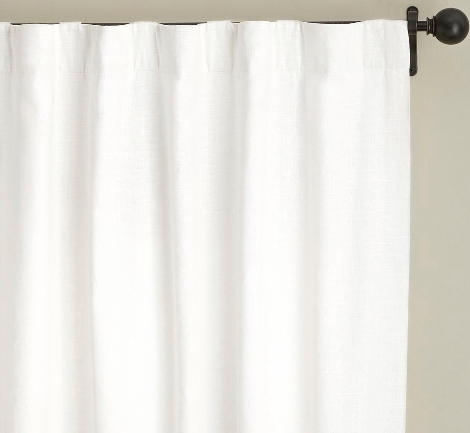 Pottery Barn Emery Linen Blackout Curtain Panel- White 100″W x 116″L $500+