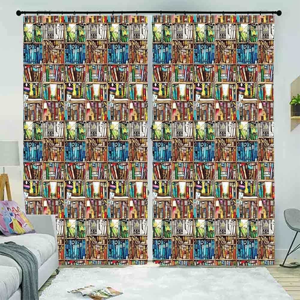 Many Shelves Between 3D Curtain Blockout Photo Printing Curtains Drape Fabric
