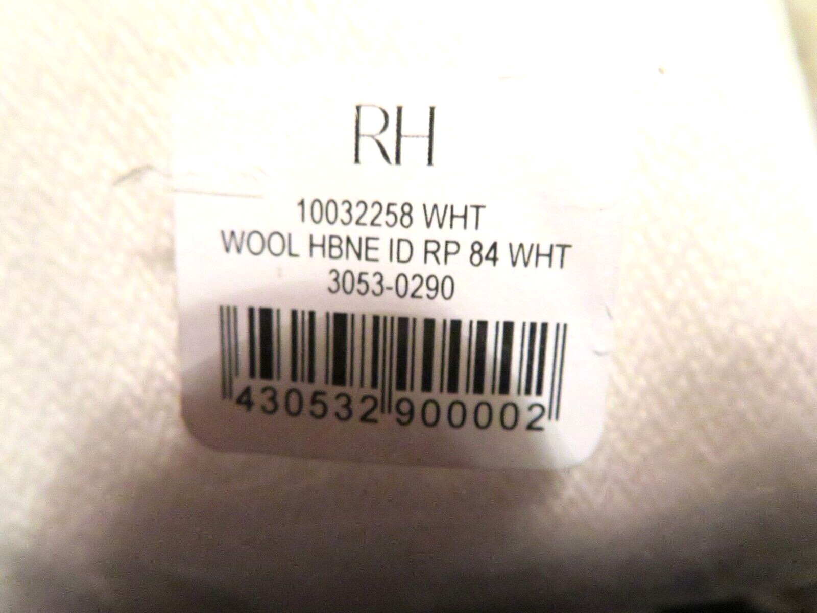 SET 2 Restoration Hardware WOOL Curtain Panels Drapes 50X84 HERRINGBONE Natural