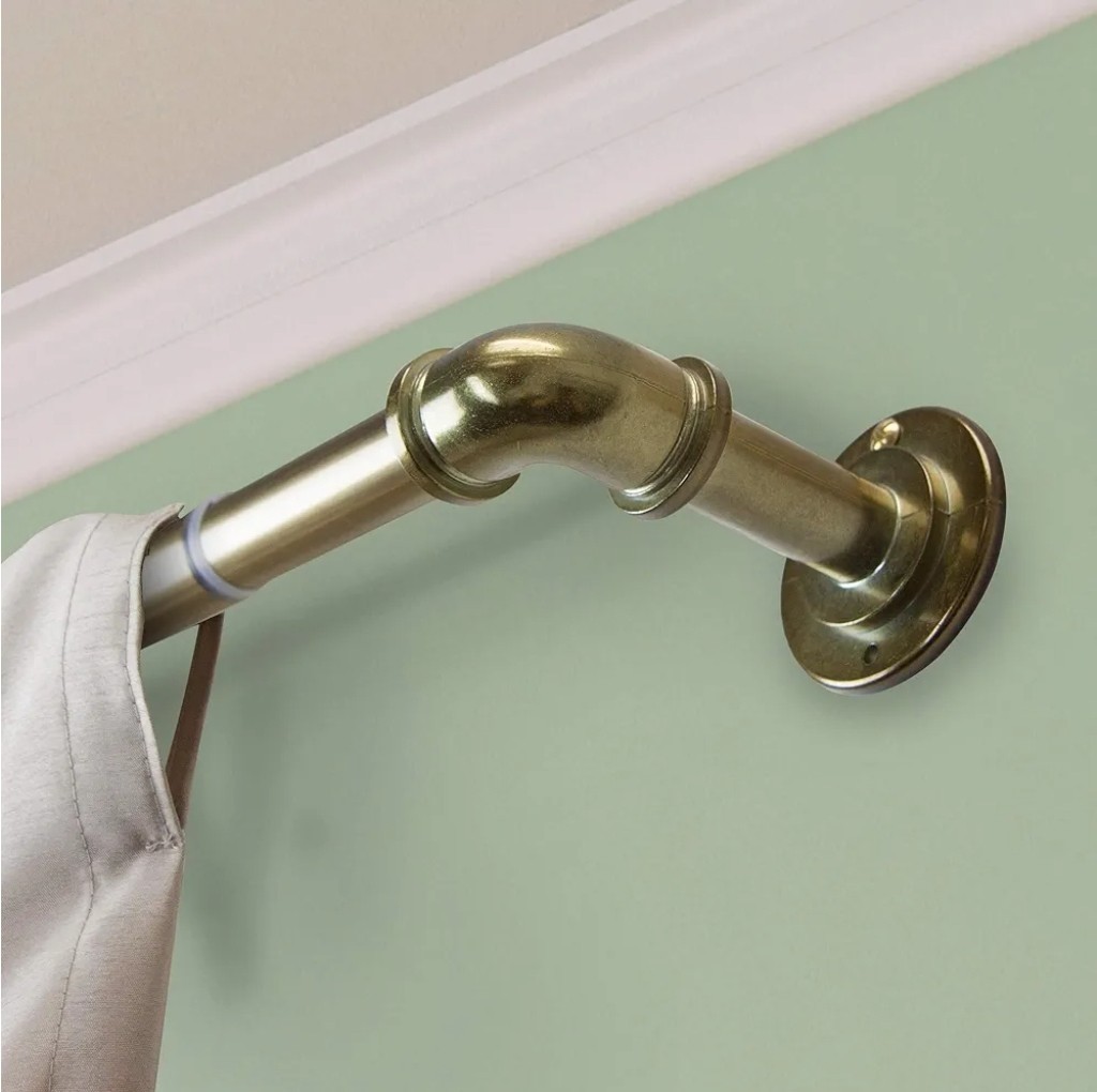 Rod Desyne Blackout Curtain Rod in Antique Brass 1″ Dia Adjustable 28″ to 48″