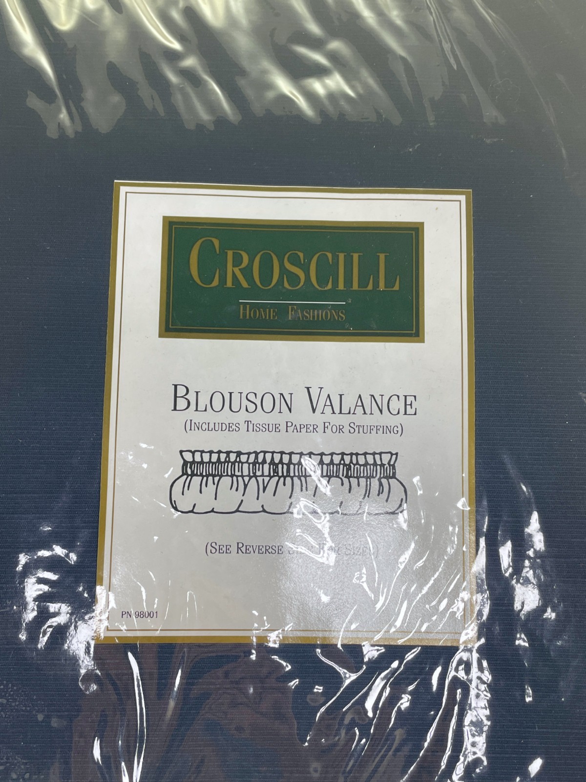 Croscill Valance Sierra Navy Blue 88”Wx 15”L Style 1800