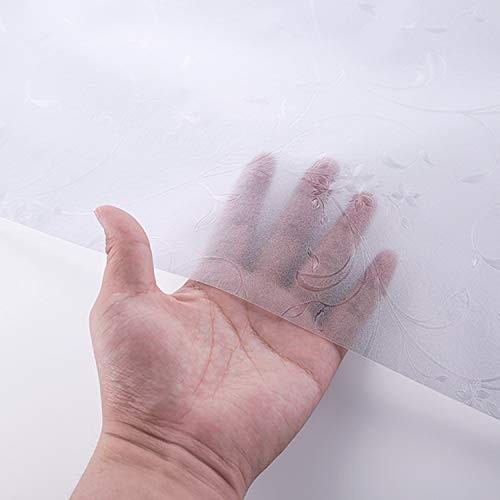 Niviy Static Cling Non-Adhesive Window Film Frosted Glass 17.7″ x 78.7″, Pure