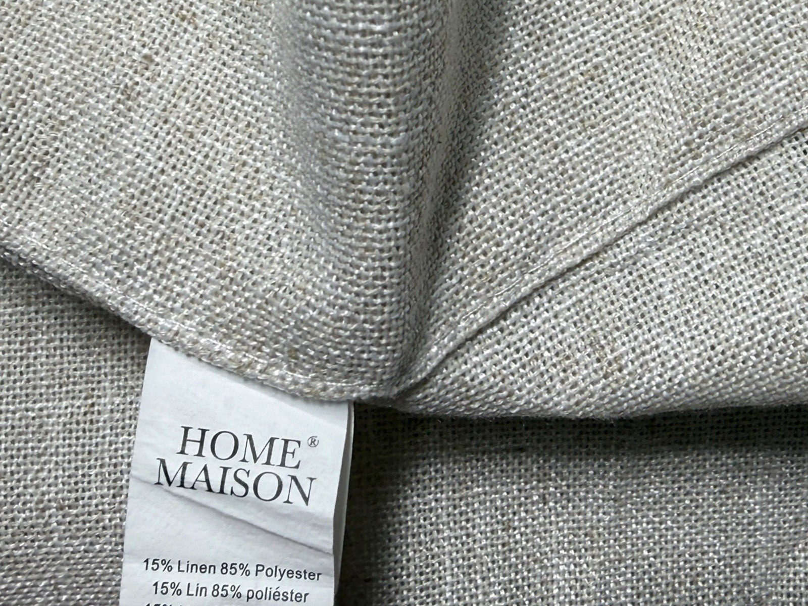 Pair Home Maison Linen Blend Curtains Panels 84 Long Beige Natural Neutral 2