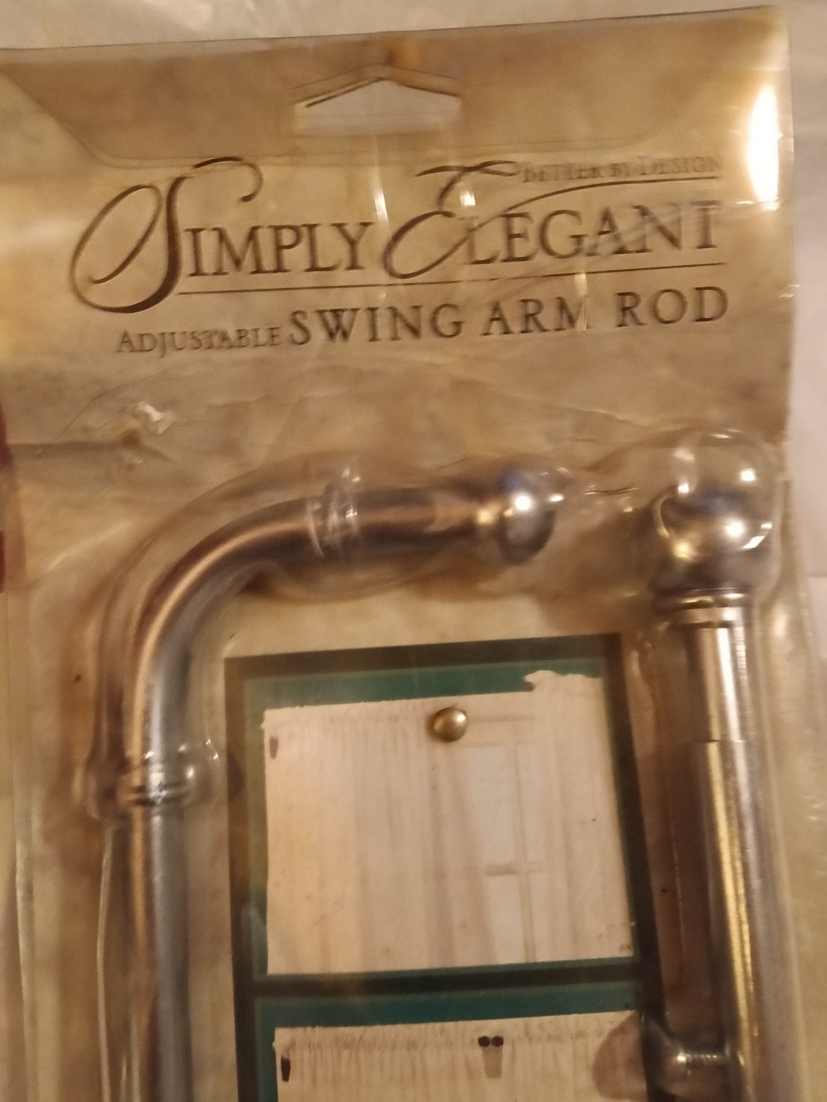 Simply Elegant Better by Design Swing ArmCurtain Rod 14-24″ Up To 48″ VTG Silver