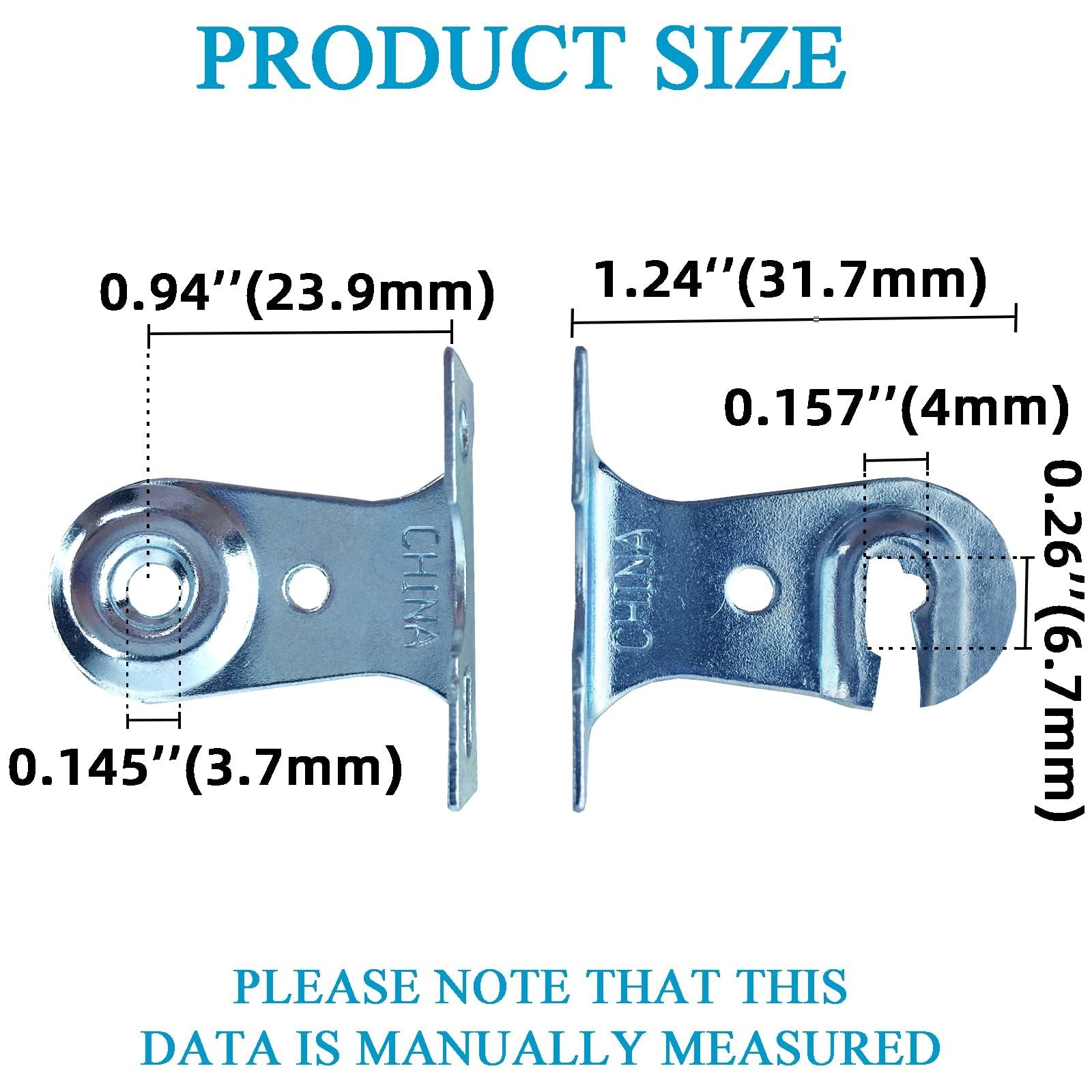 6pcs Metal Roller Window Shade Outside Mount Brackets Screws Sturdy Zinc Holder