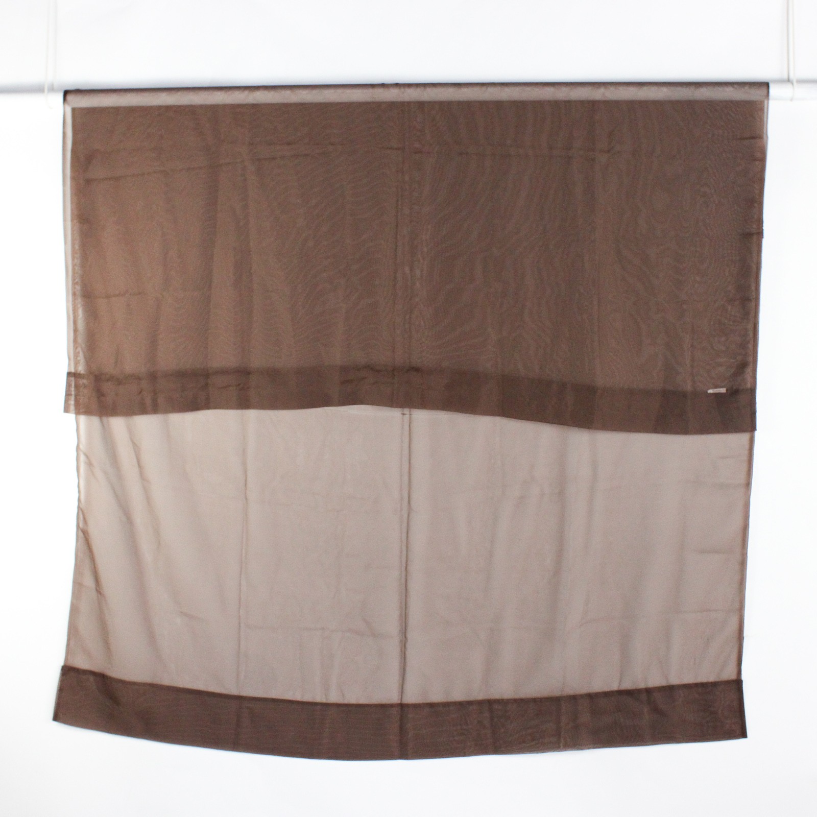 Unbranded Solid Chestnut Brown Color Sheer Curtains Simple 58″ x 82″