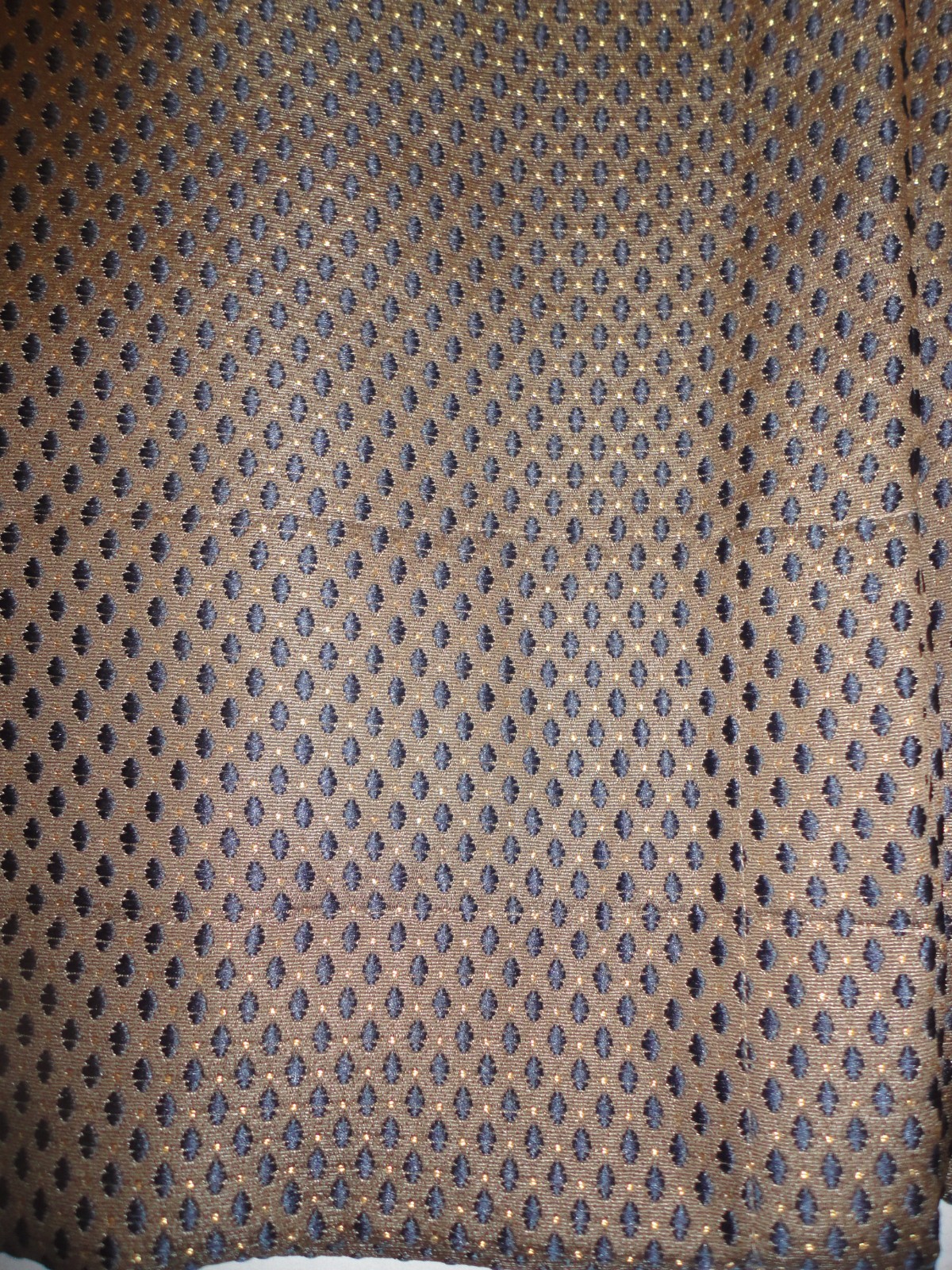 CROSCILL SEBASTIAN BLUE gold diamond dots (2) LINED curtains PANELS 39X84