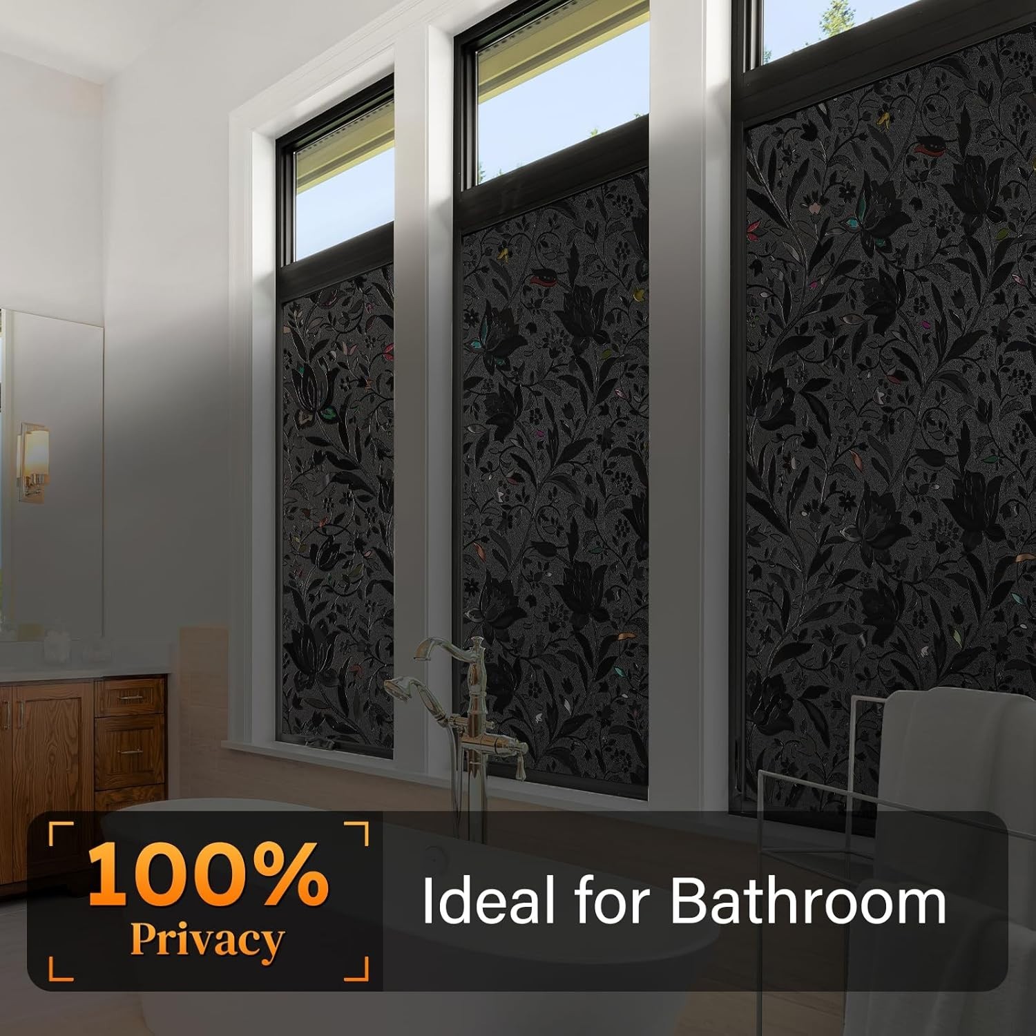 Window Privacy Film Decorative Stained Glass Static Clings Frosted Sticker Cover