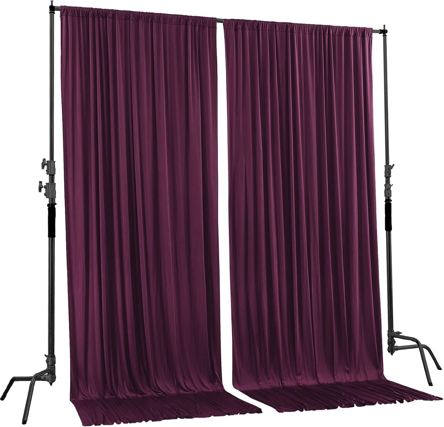 10 Feet X 8 Feet IFR Polyester Backdrop Drapes Curtains Panels with Rod Pockets