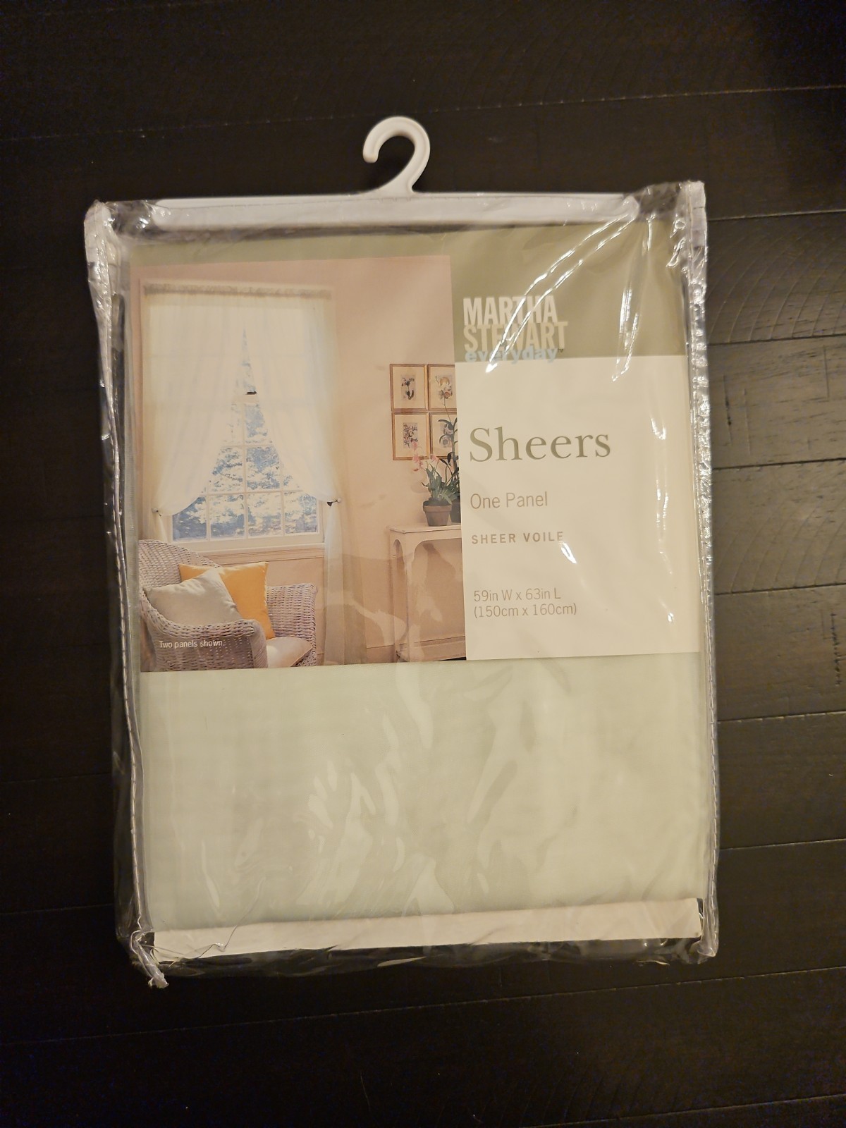 1999 Martha Stewart Everyday 59″W x 63”L Sheer 1 Panel Water Green