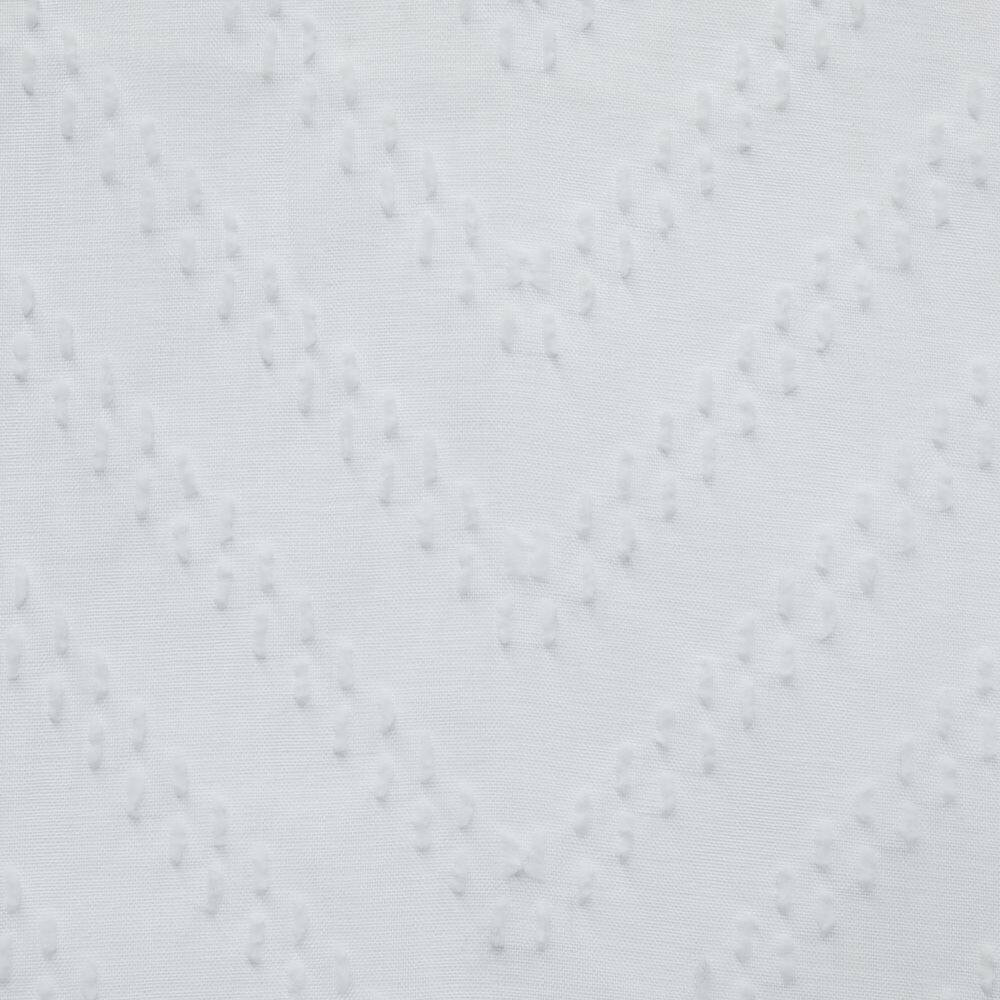 Regina White Polyester Chevron Textured 52 In. W X 95 In. L Grommet Indoor Sheer
