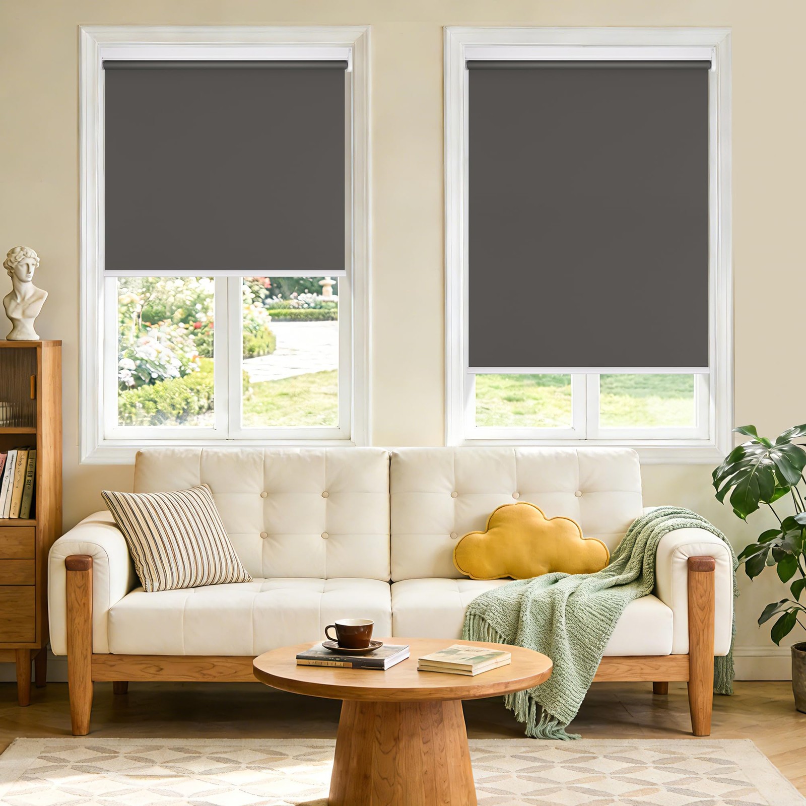 Grandekor Motorized Roller Shade Remote Controlmotorized Blinds100 Blackout