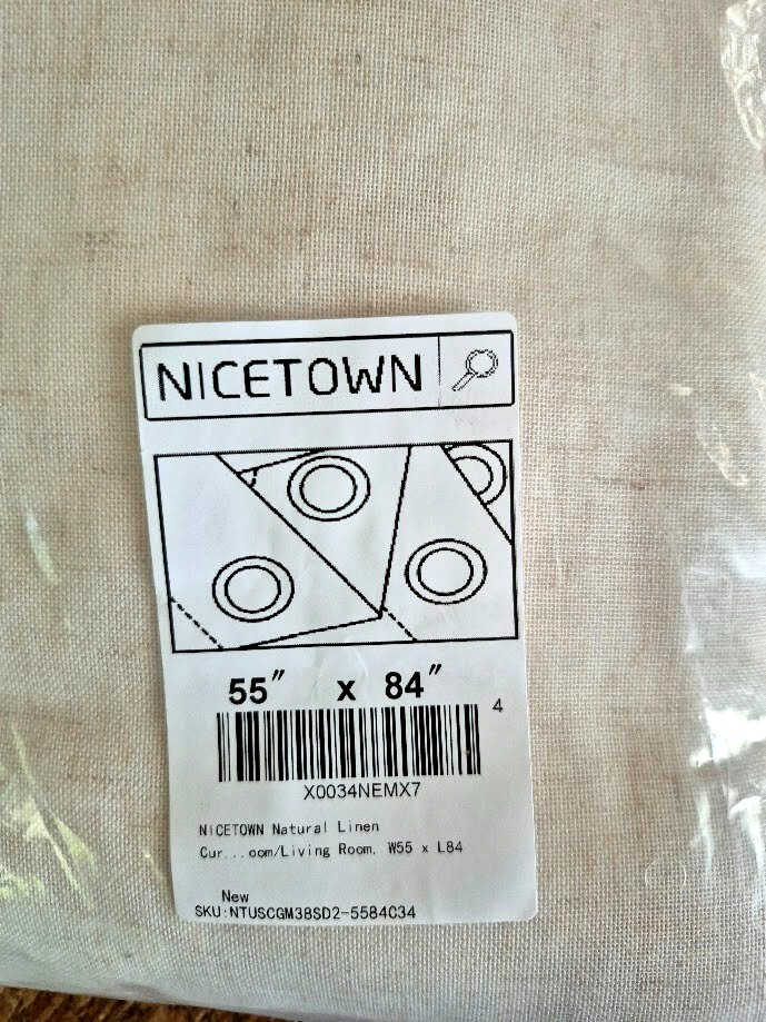 Nicetown Light Filtering Natural Linen Curtain Panels Set of 2 – New In Pack
