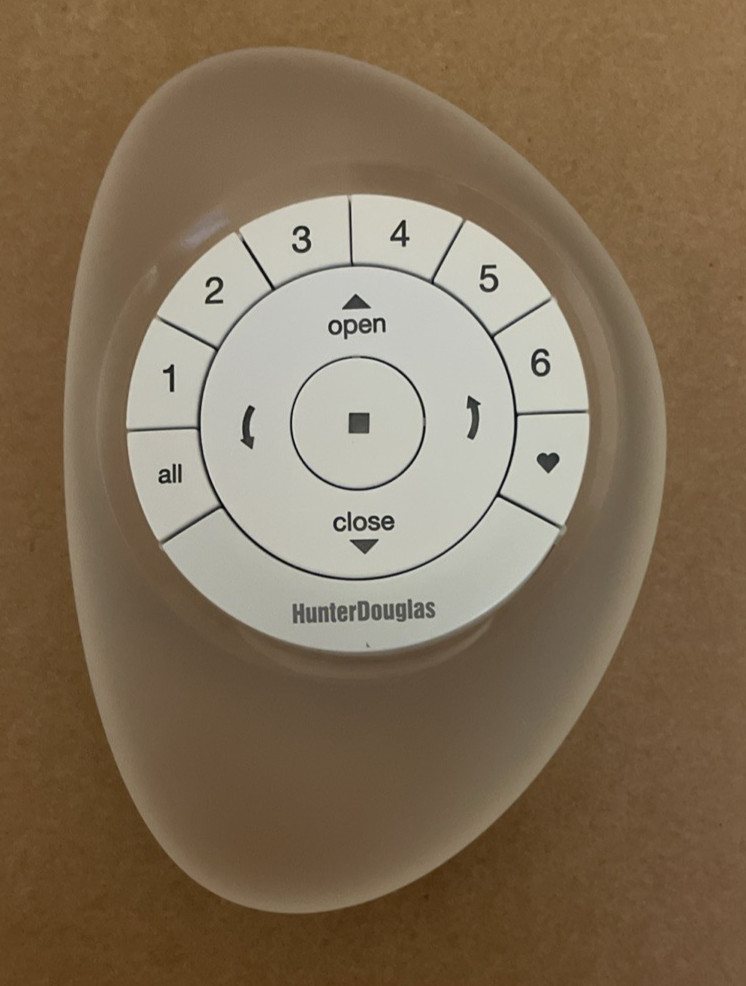 Hunter Douglas PowerView White Remote with Frost Pebble Gen 2