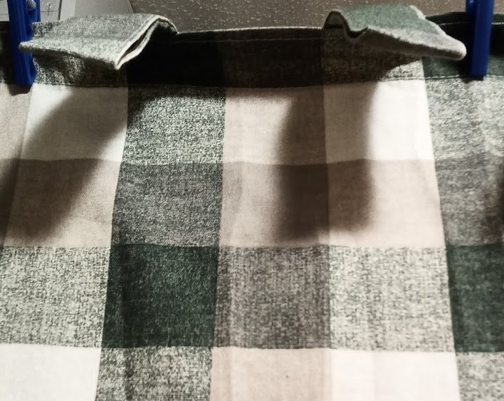 4 Each Tab Top Farmhouse Checkered Drapery Panels 24 X 84 inch