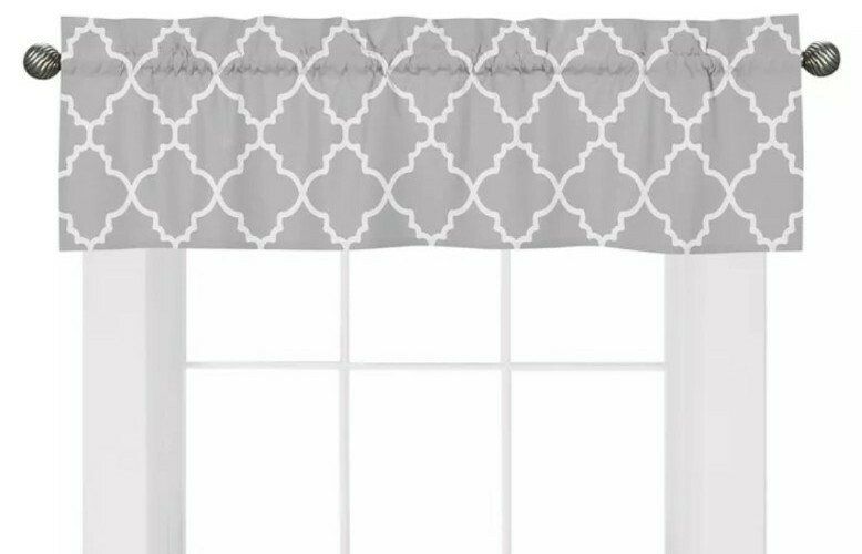 LINED WINDOW VALANCE CURTAIN 42X12 RETRO FRUIT CHERRY BOWL CHERRIES POLKA DOTS