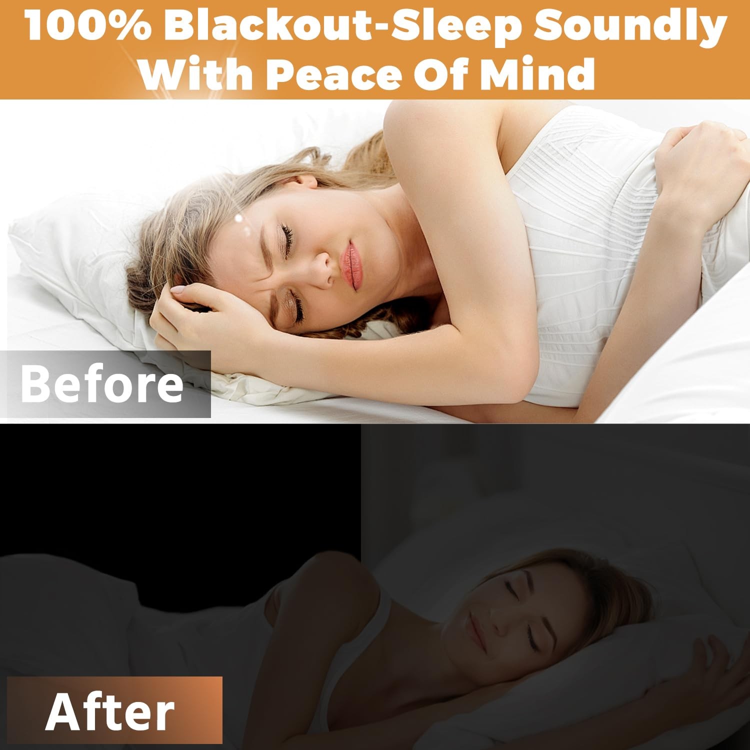100% Blackout Curtains for Bedroom 57×118 inch,Portable 118″W x 57″H, Black