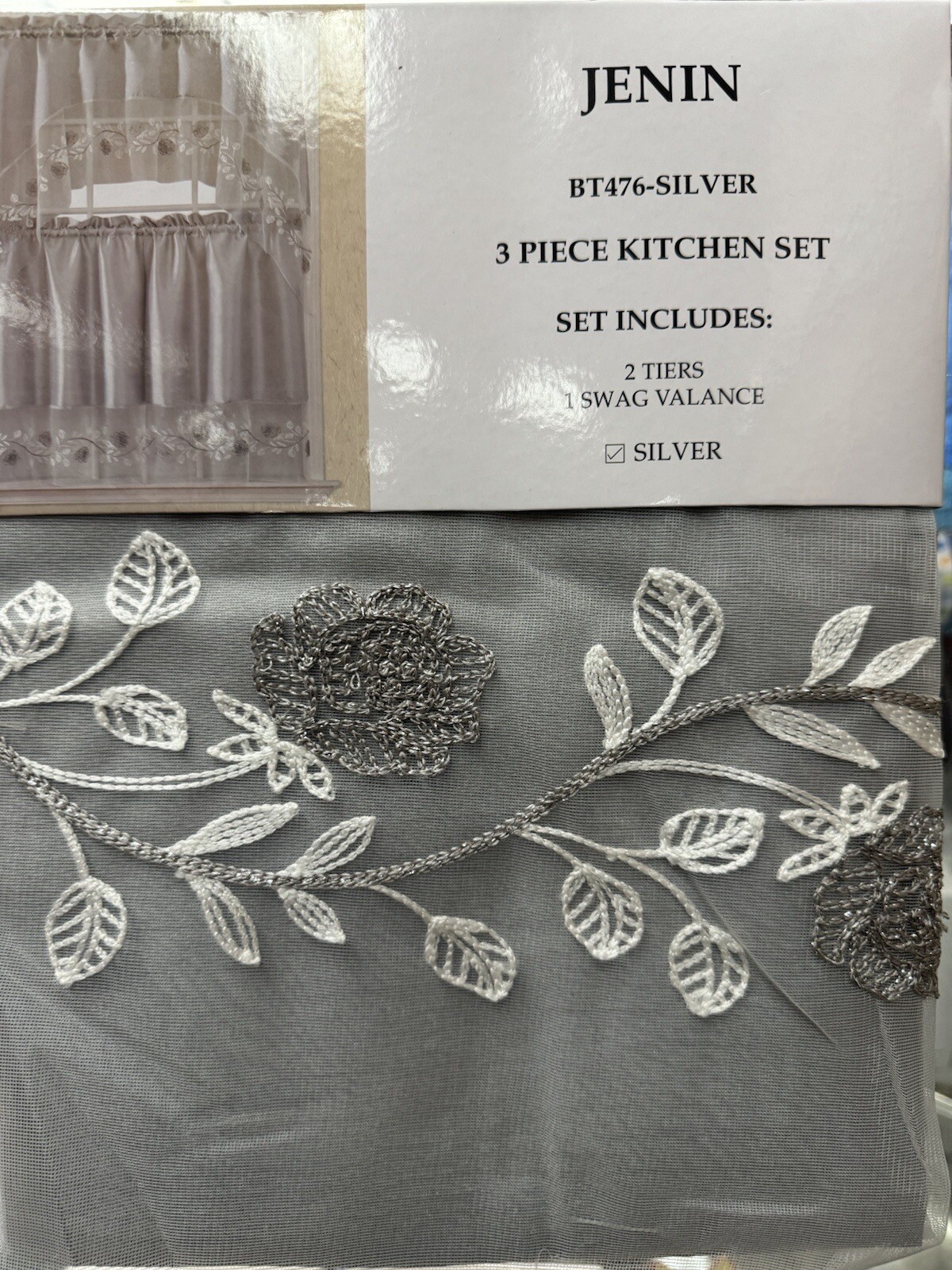Kitchen Curtain Grey