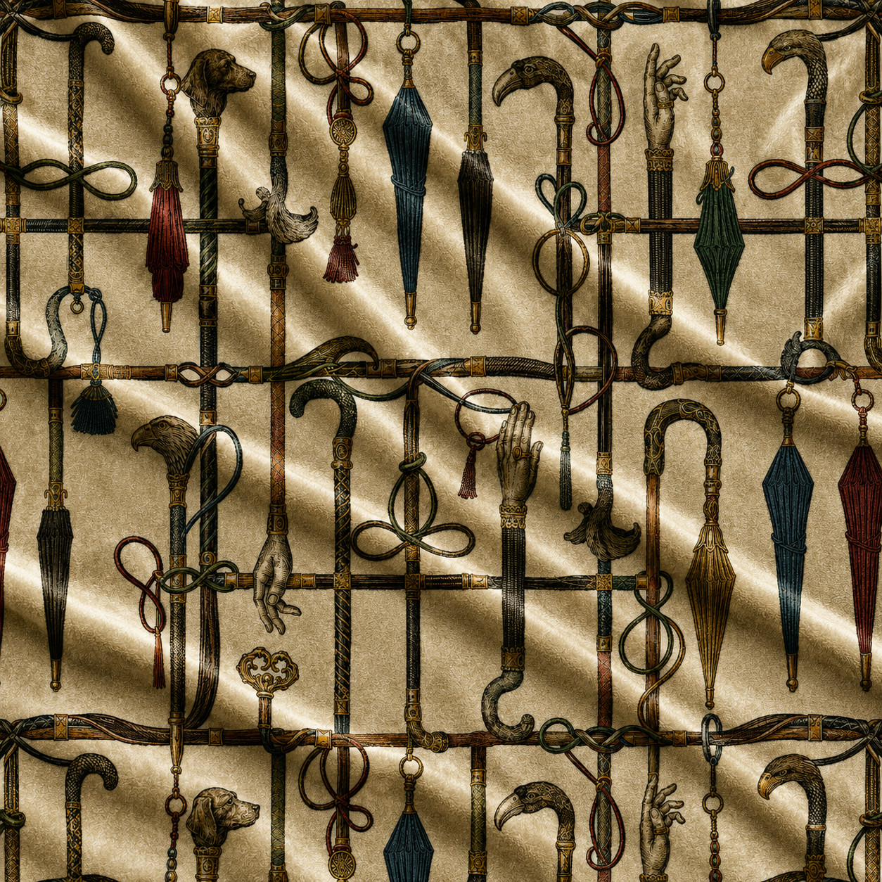 Fornasetti Curtain Velvet Or Blackout, Art Nouveau Window Each Panel