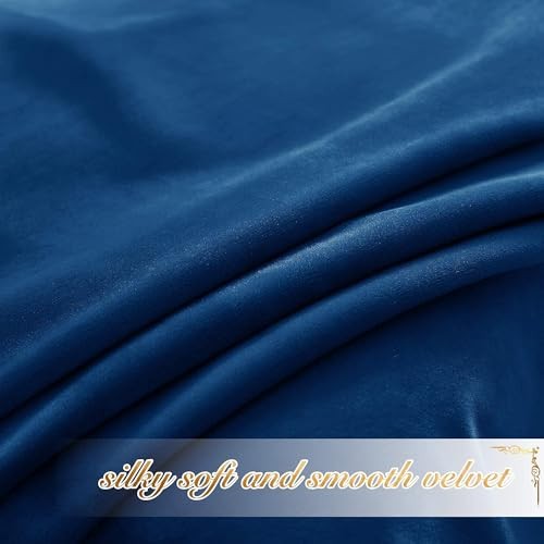 Royal Blue 96 inch Velvet Curtains 52″W x 96″L (Pack of 2) Blue Series – Blue