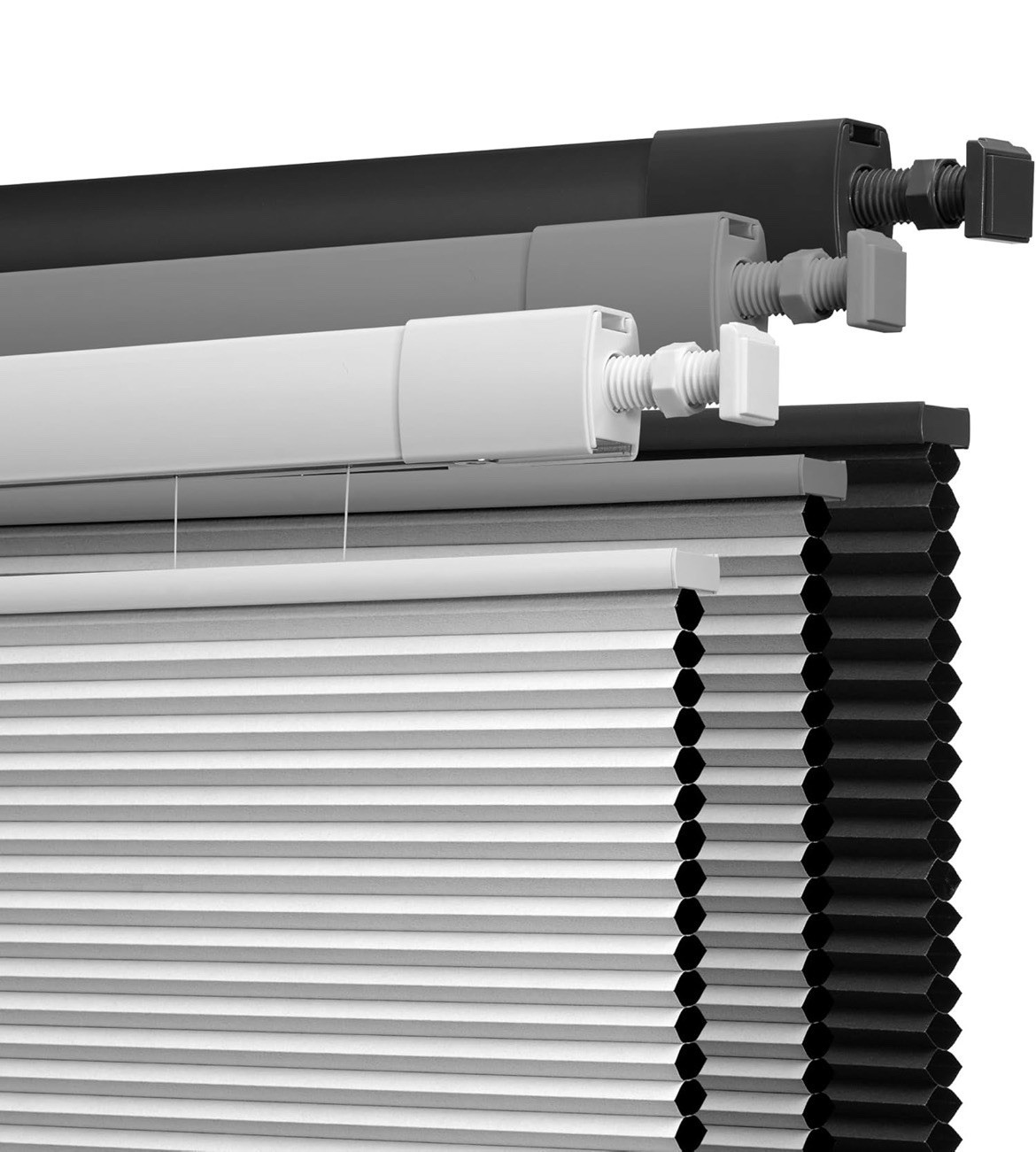 Cordless Blackout Cellular Shades Top Down Bottom Up No Drill 30×64 White