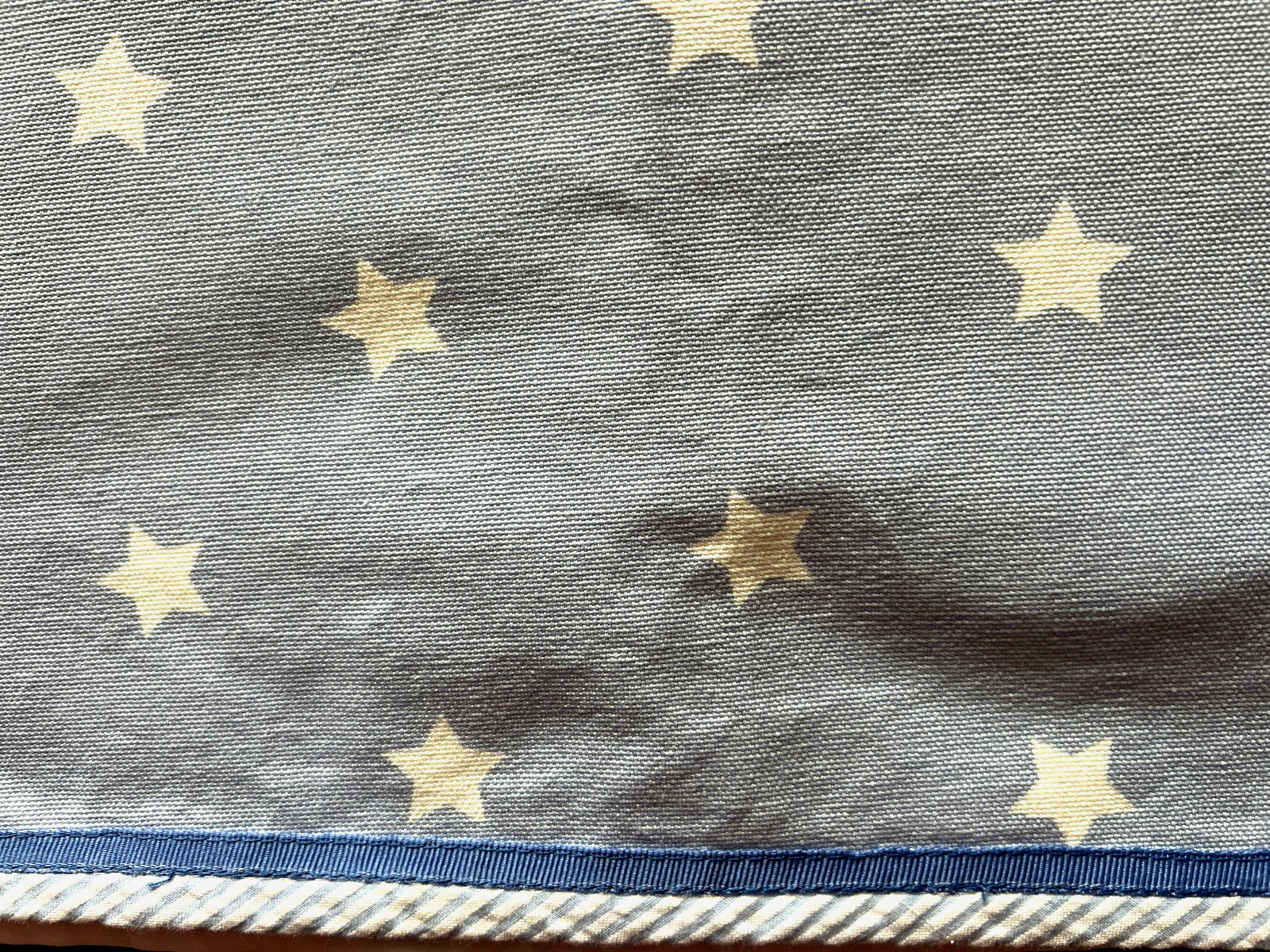 POTTERY BARN KIDS Window Valance 44” x 18” Stars Blue Lined Nursery Children