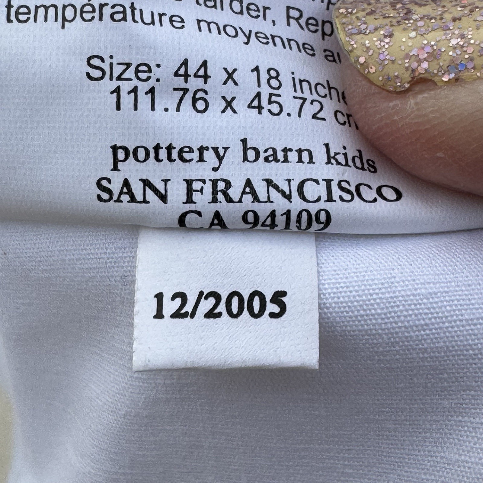 Pottery Barn Kids Valance 18″x44″ Embroidered Palm Trees Cotton in EUC