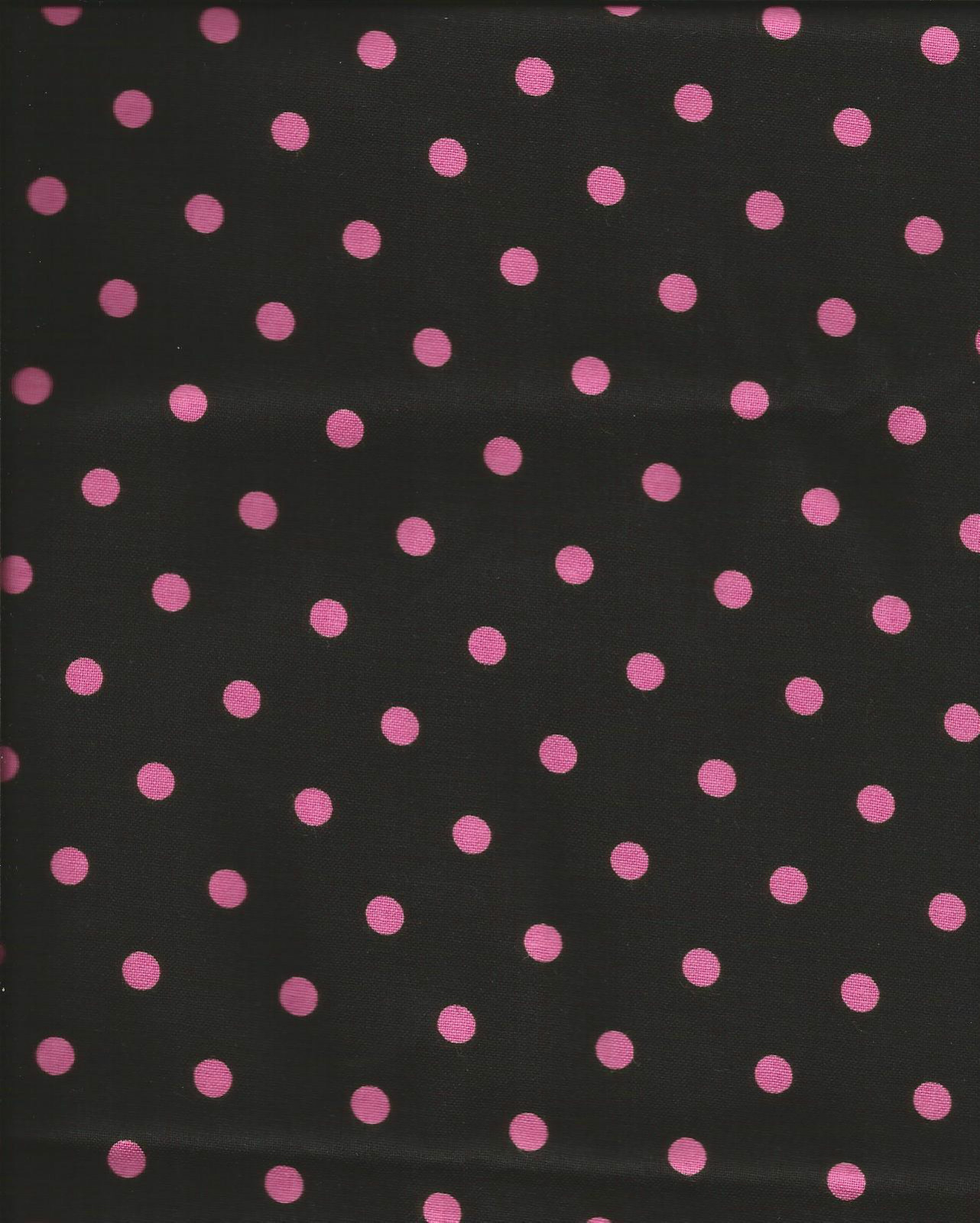 LINED WINDOW VALANCE CURTAIN 42X12 BLACK & PINK POLKA DOTS DOT CIRCLES