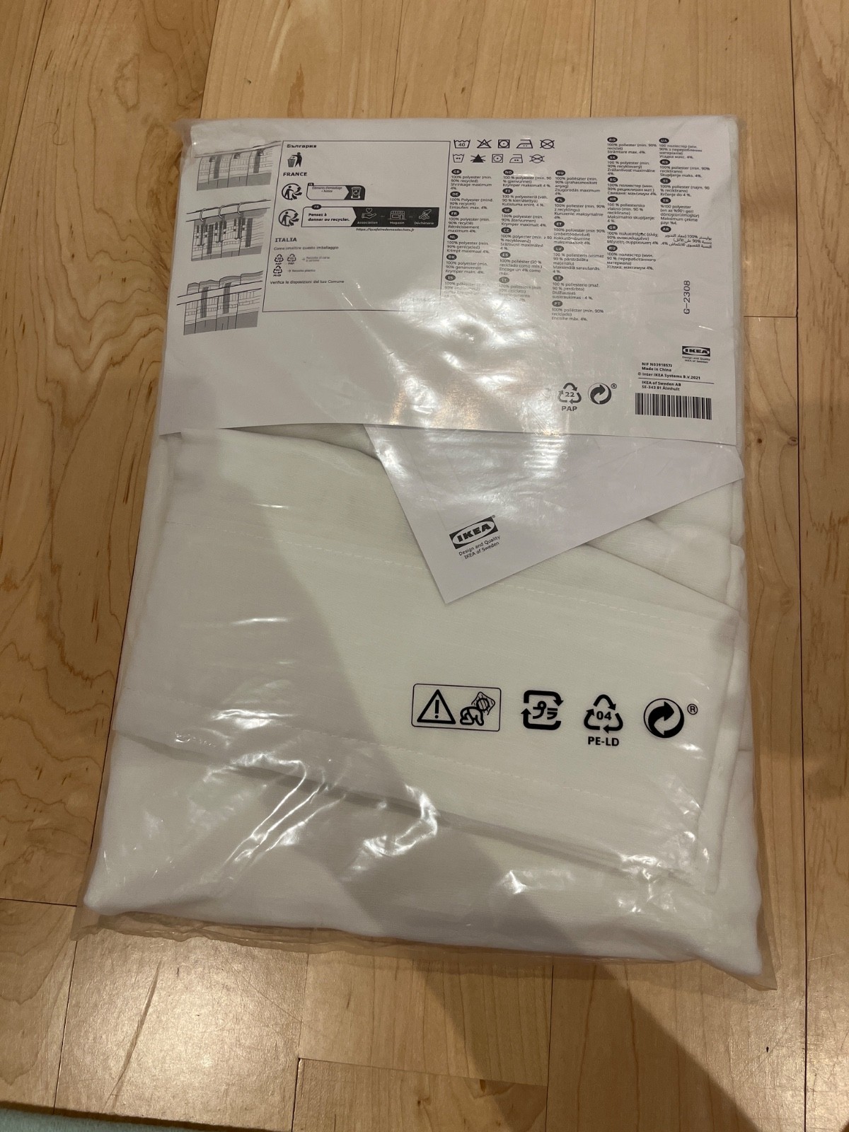 Ikea HILJA Curtains 2 Panels (1 pair) 57″ x 98″ White 504.308.18 NEW