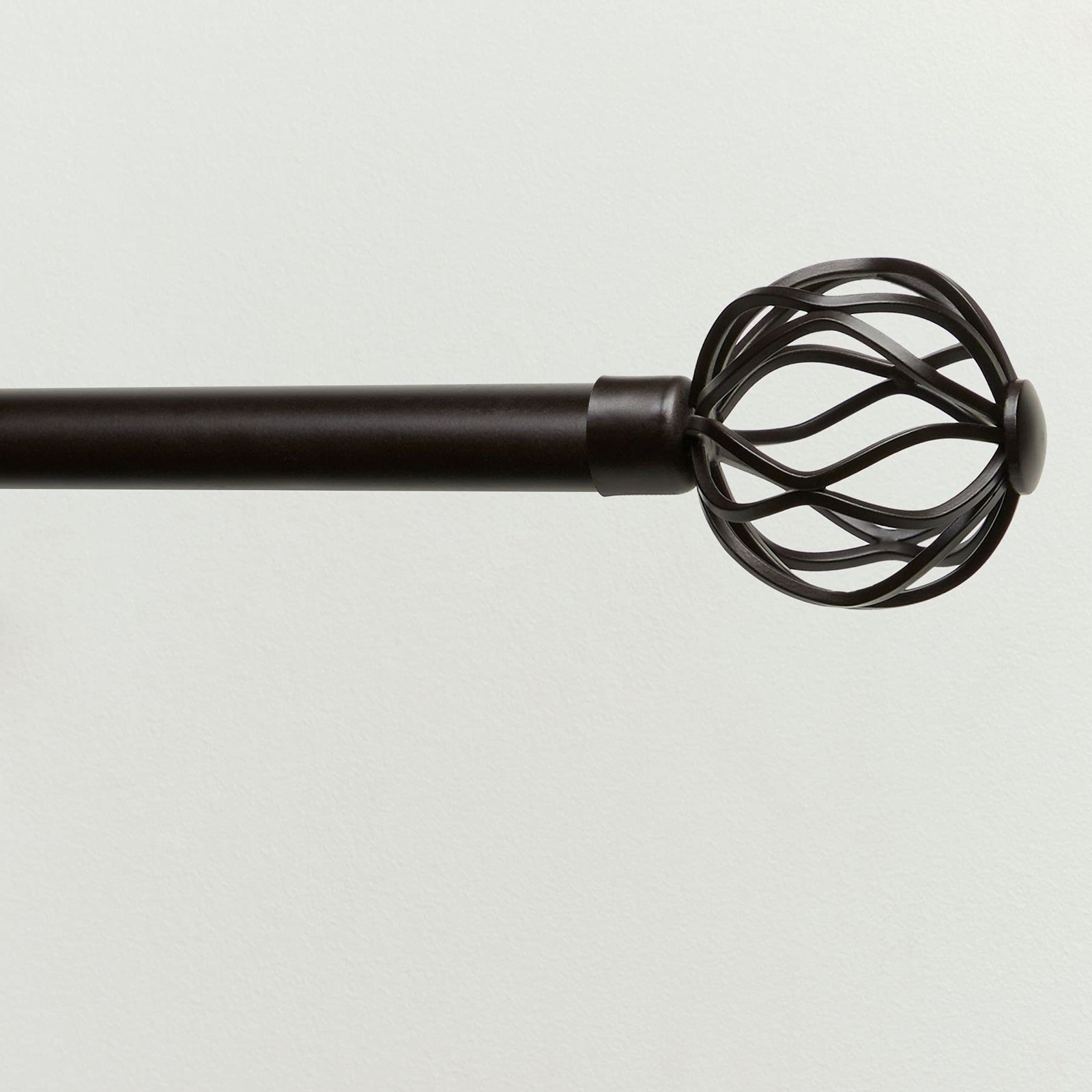 Ogee Matte Bronze 1 Inch 3672 In Coordinating Finial Single Curtain Rod Set