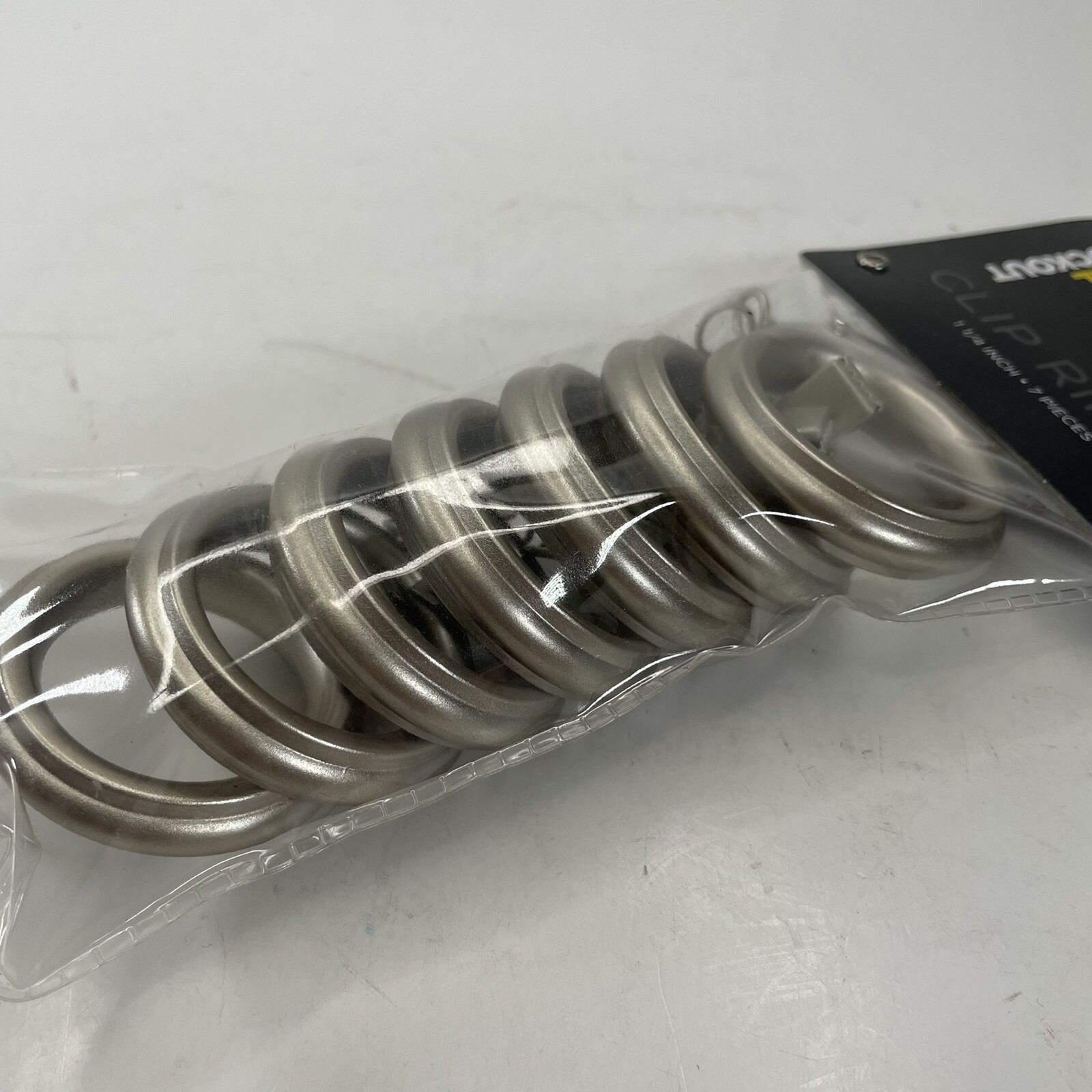 (7-Pk) Total Blockout Clip Rings Brushed Nickel 1 1/4-In 69497803